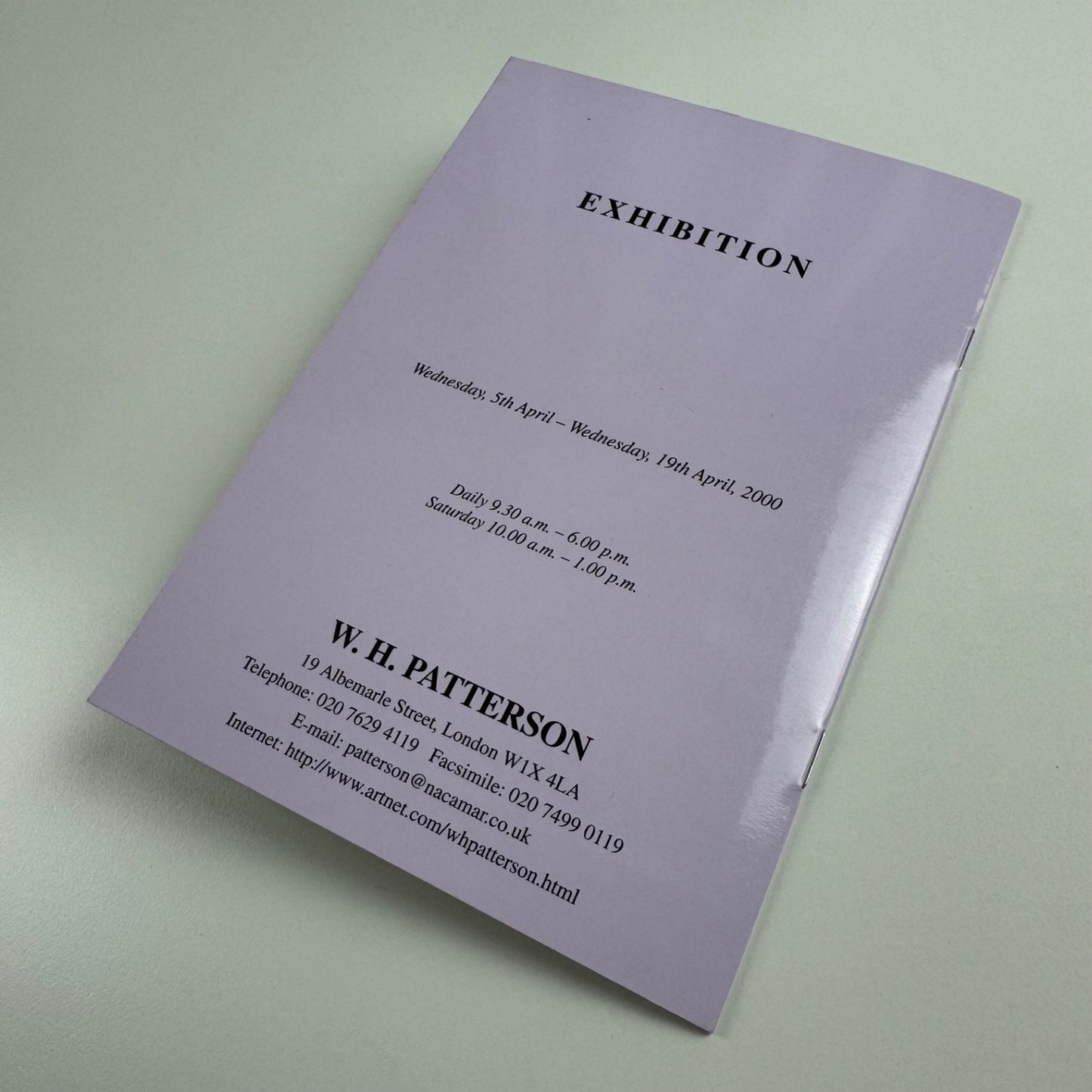 Six Leading Artists of The New English Art Club at W.H. Patterson. An exhibition of 36 fine paintings by William Bowyer, Tom Coates, Jane Corsellis, Fred Cuming, Ken Howard, Peter Kuhfeld