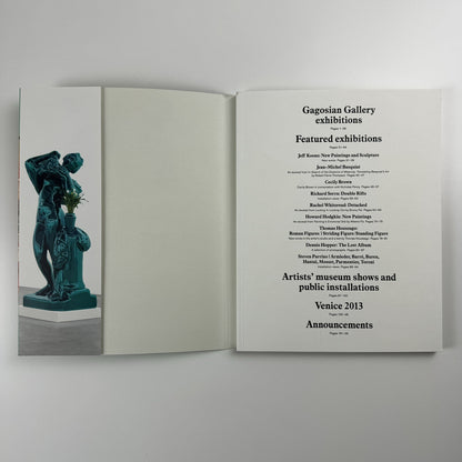 Gagosian Gallery, New York, Summer 2013 catalogue
