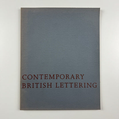 Contemporary British Lettering. A collection of newly commissioned works | Michael Taylor Rare Books, 1984