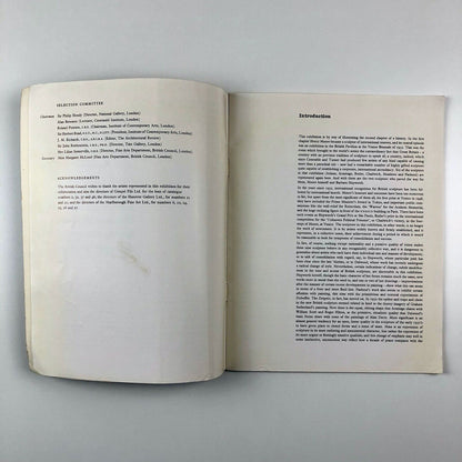 Recent British Sculpture – exhibition catalogue | British Council 1961-63