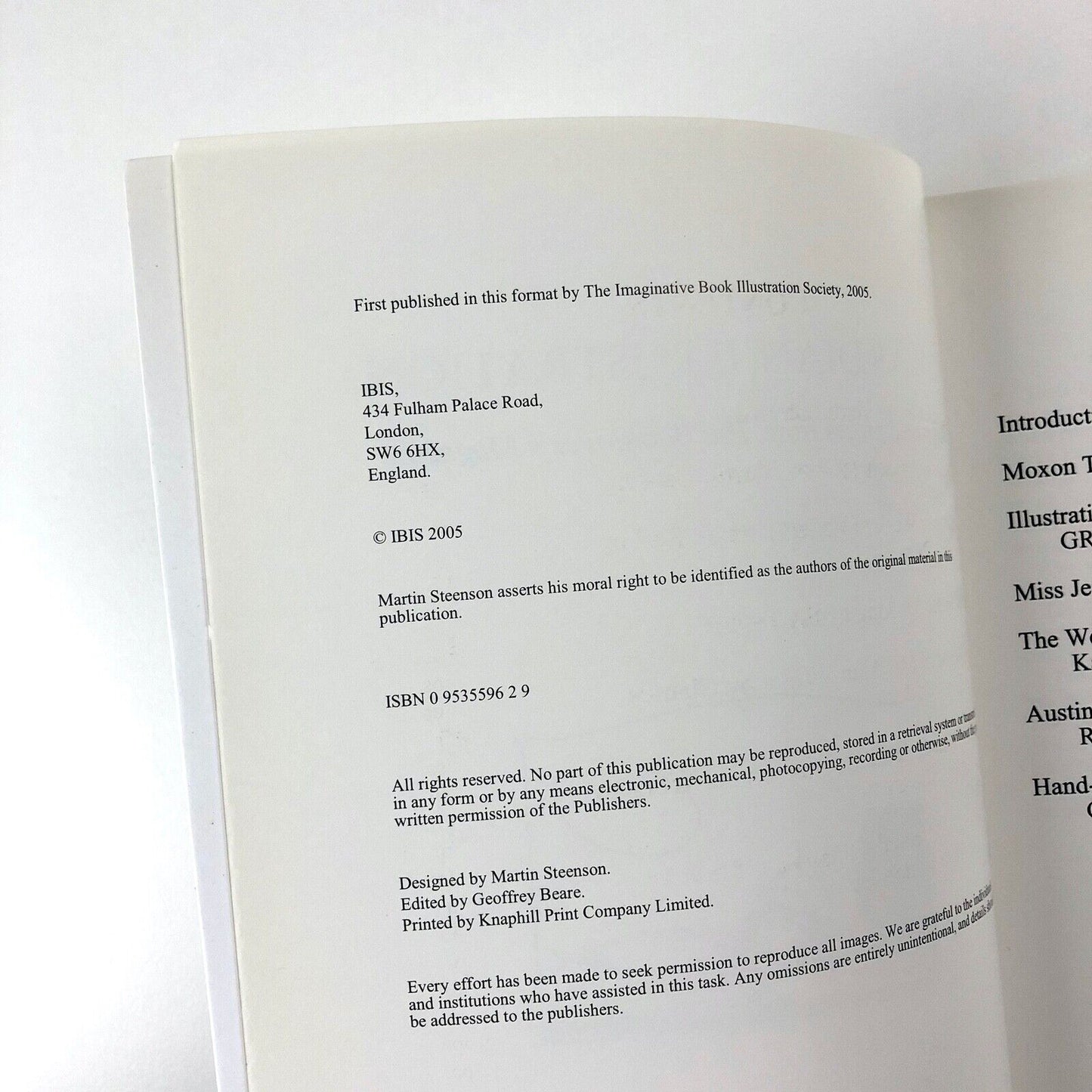 Imaginative Book Illustration Society (IBIS). Edwardian Illustration, 2002