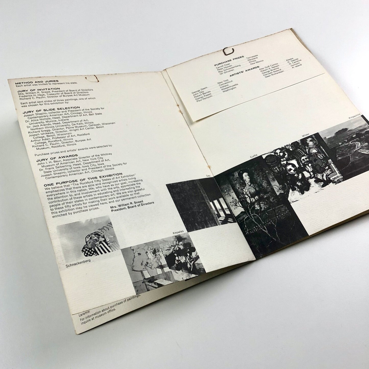 The Rockford – Fifty States of Art Exhibition 1965 | Rockford Art Association Burpee