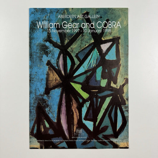 Gallery leaflet/guide for William Gear and COBRA | Aberdeen Art Gallery 1997/8