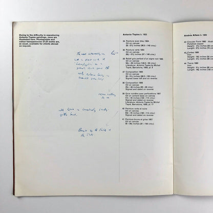 Contemporary Spanish Painting & Sculpture | Marlborough Fine Art catalogue, 1962 | catalogue design by Gordon House