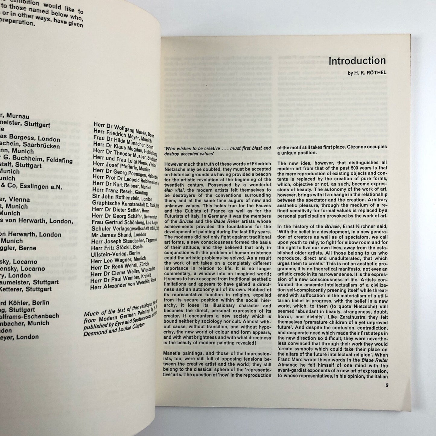 The Blue Rider Group | Der Blue Reiter | Arts Council catalogue, 1960