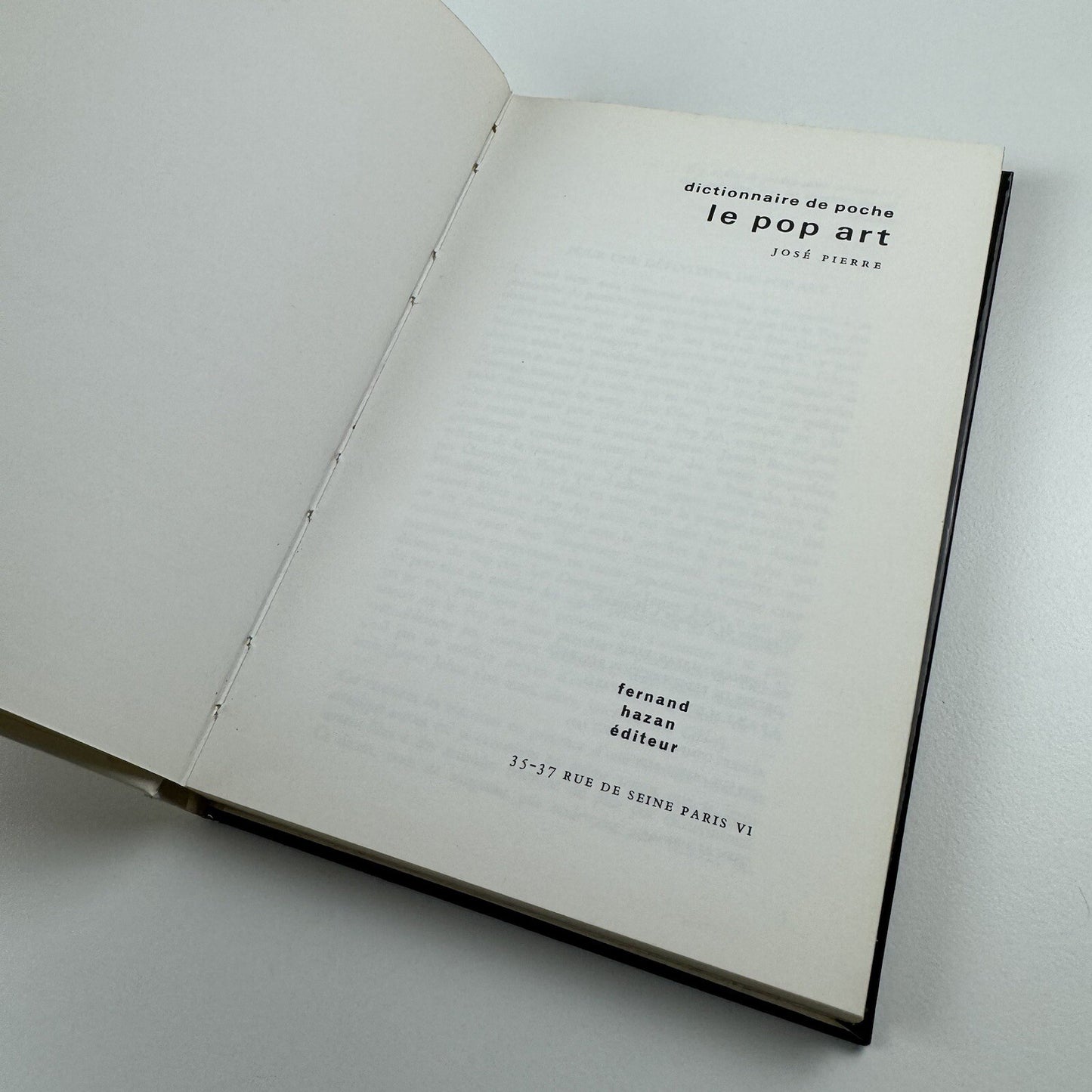 Dictionnaire de poche. Le pop art | Fernand Hazan, 1975