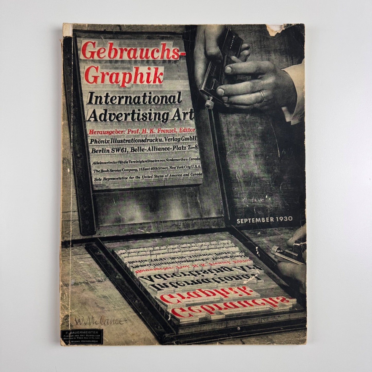 Gebrauchsgraphik International Advertising Art Sep 1930 Vol 7 no 9 edited by Professor HK Frenzel