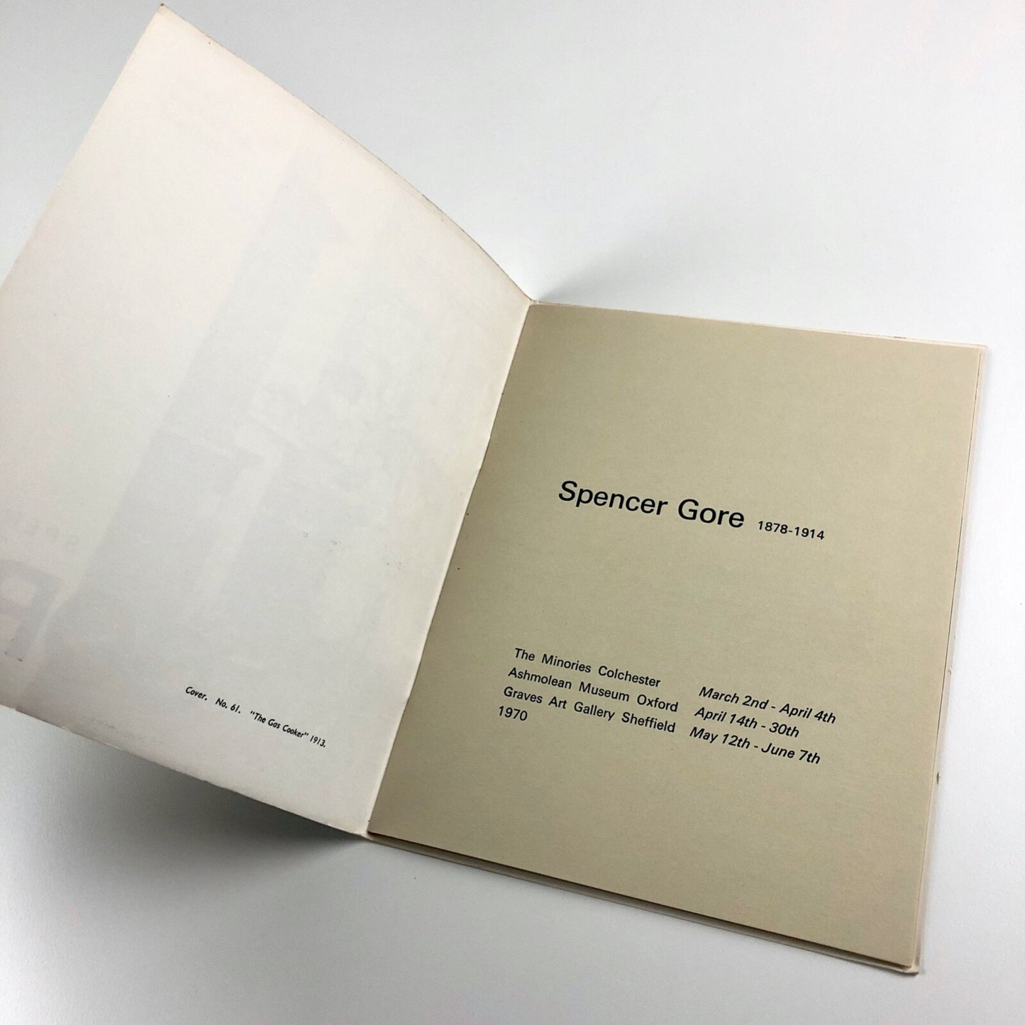 Spencer Gore 1878-1914 | Graves Art Gallery Sheffield, 1970 exhibition catalogue