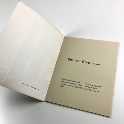 Spencer Gore 1878-1914 | Graves Art Gallery Sheffield, 1970 exhibition catalogue