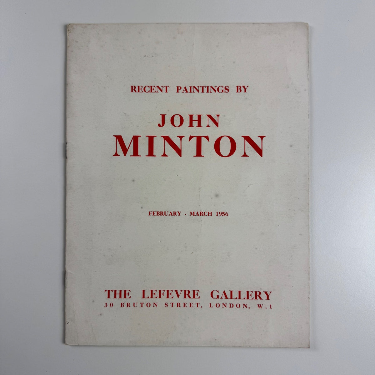 Recent Paintings by John Minton | Lefevre Gallery, London, 1956