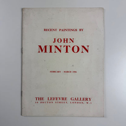 Recent Paintings by John Minton | Lefevre Gallery, London, 1956