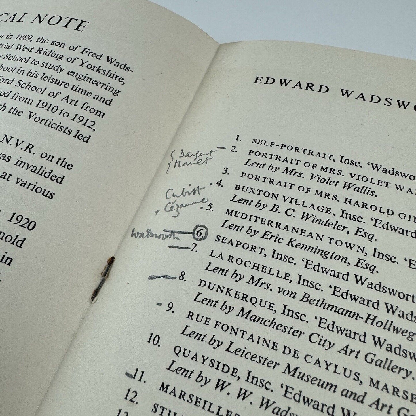 Edward Wadsworth (1889-1949). A Memorial Exhibition | Tate Gallery, 1951