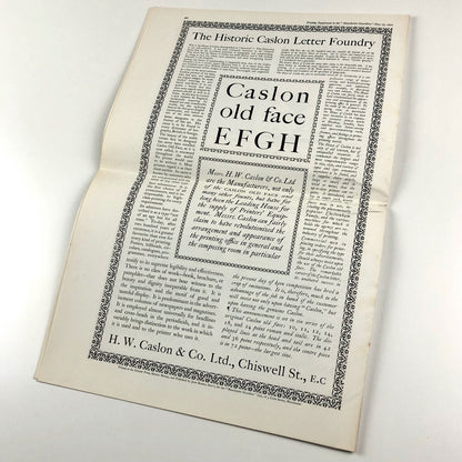 Printing Supplement – reproduction from 1922 Manchester Guardian, 1967 ATypI