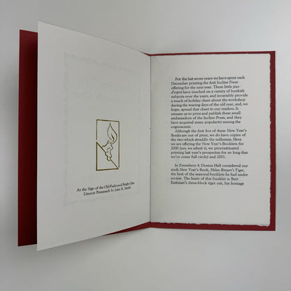 Three For Two Thousand & One | Incline Press booklet, 2001