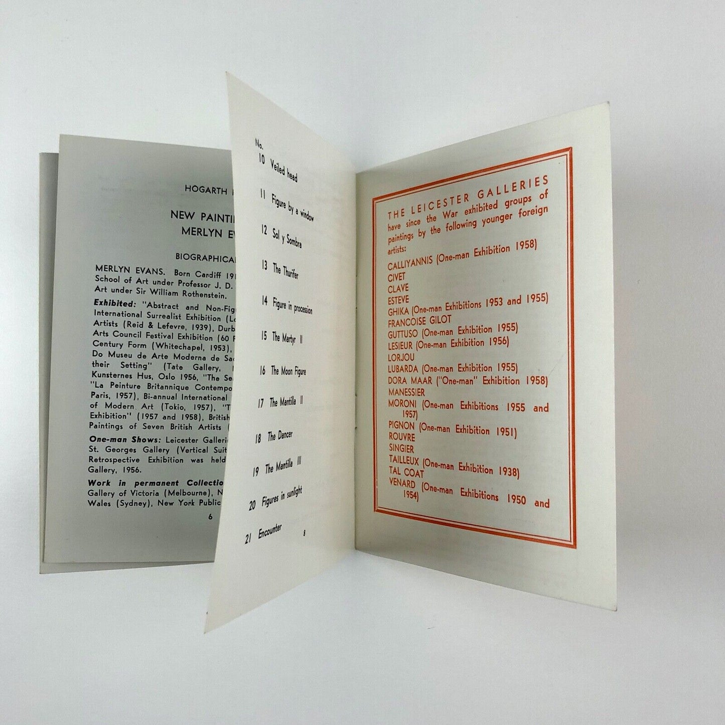 Maurice de Vlaminck Wood-cuts, Lithographs and Etchings | Merlyn Evans New Paintings | Ernest Brown & Phillips, The Leicester Galleries November 1958