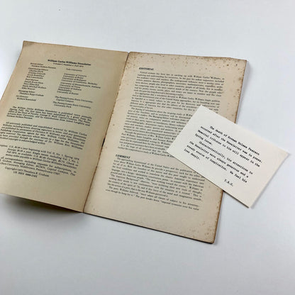 William Carlos Williams Newsletter | Volume 1, Number 1, Fall 1975