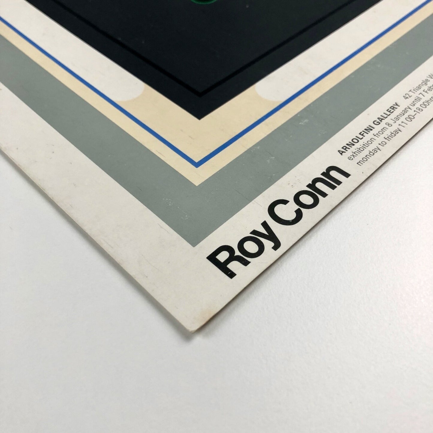 Roy Conn | Arnolfini Gallery Bristol, 2-page card | 8 January - 7 February 1969