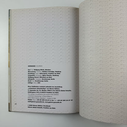 Werner Büttner. “Wetterfester Schmetterling” | Galerie Bärbel Grässlin exhibition catalogue, 2008