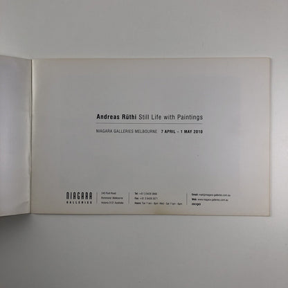 Andreas Rüthi. Still Life with Paintings | Niagara Galleries, Melbourne catalogue, 2010