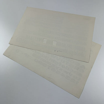 2 x Stephenson Blake type specimen sheets: Wide Sans and Narrow Sans Italic | Wace Group