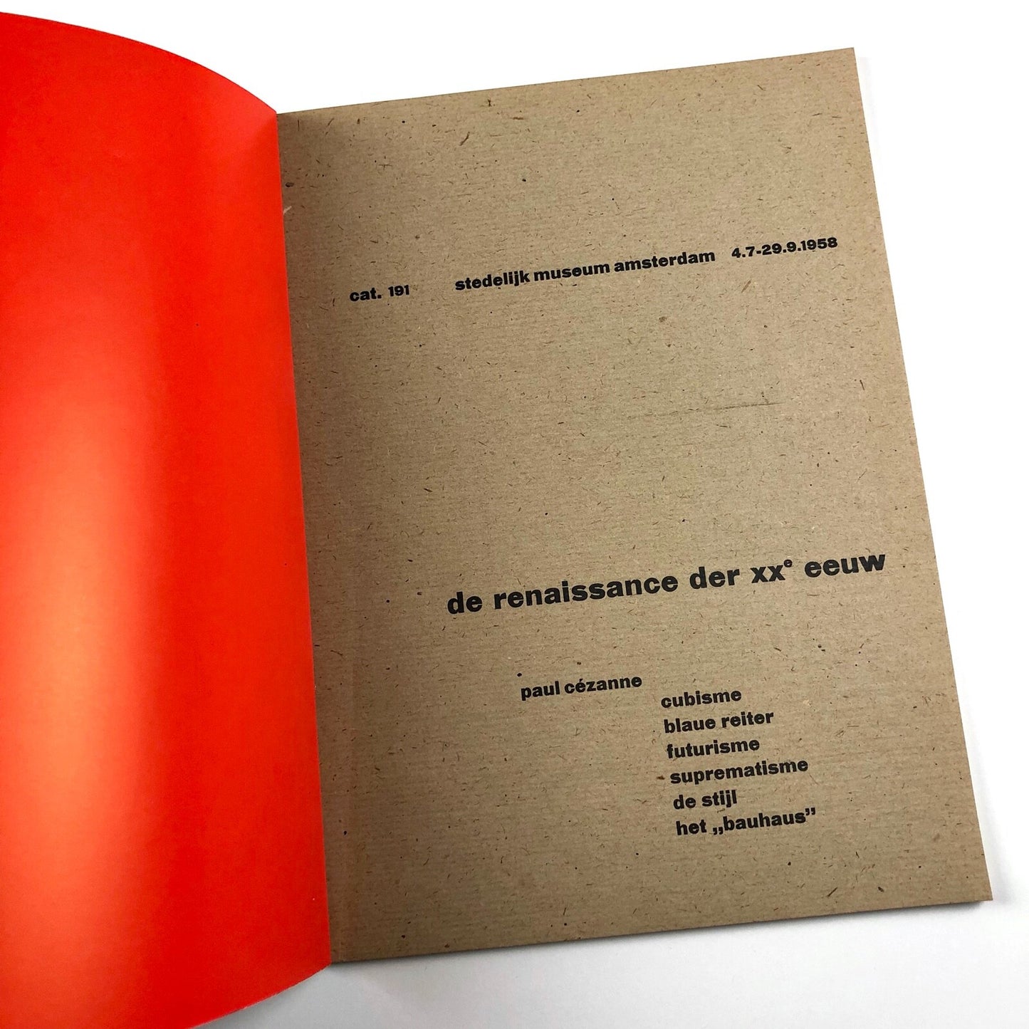 de Renaissance der XXe Eeuw | Stedelijk Museum catalogue | Cat. no. 191, 1958