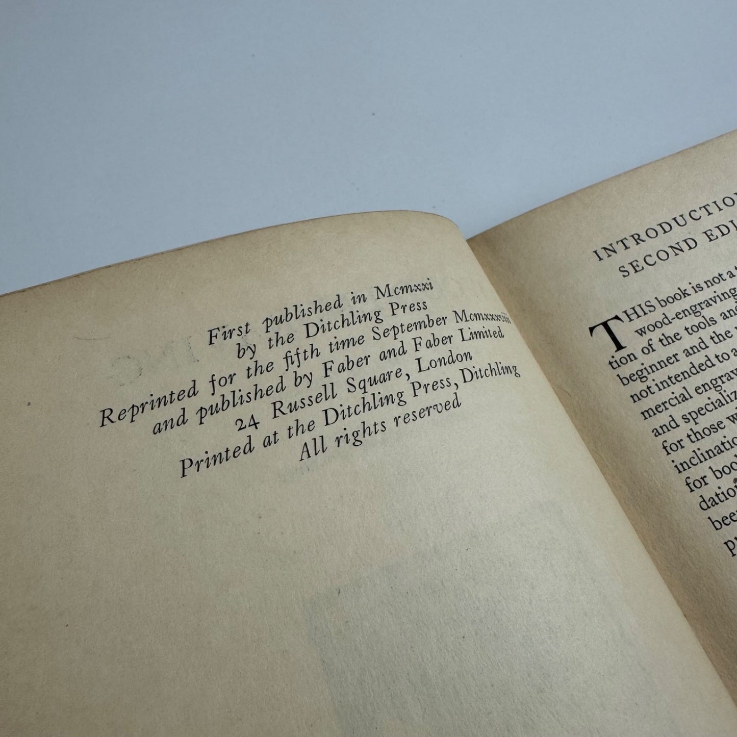 Wood engraving by R.John Beedham introduction by Eric Gill |  Faber & Faber 1938
