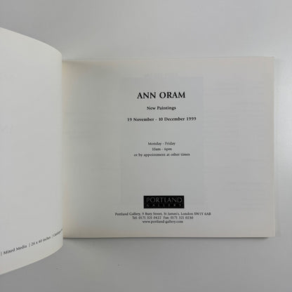 Ann Oram New Paintings | Portland Gallery, London, 1999