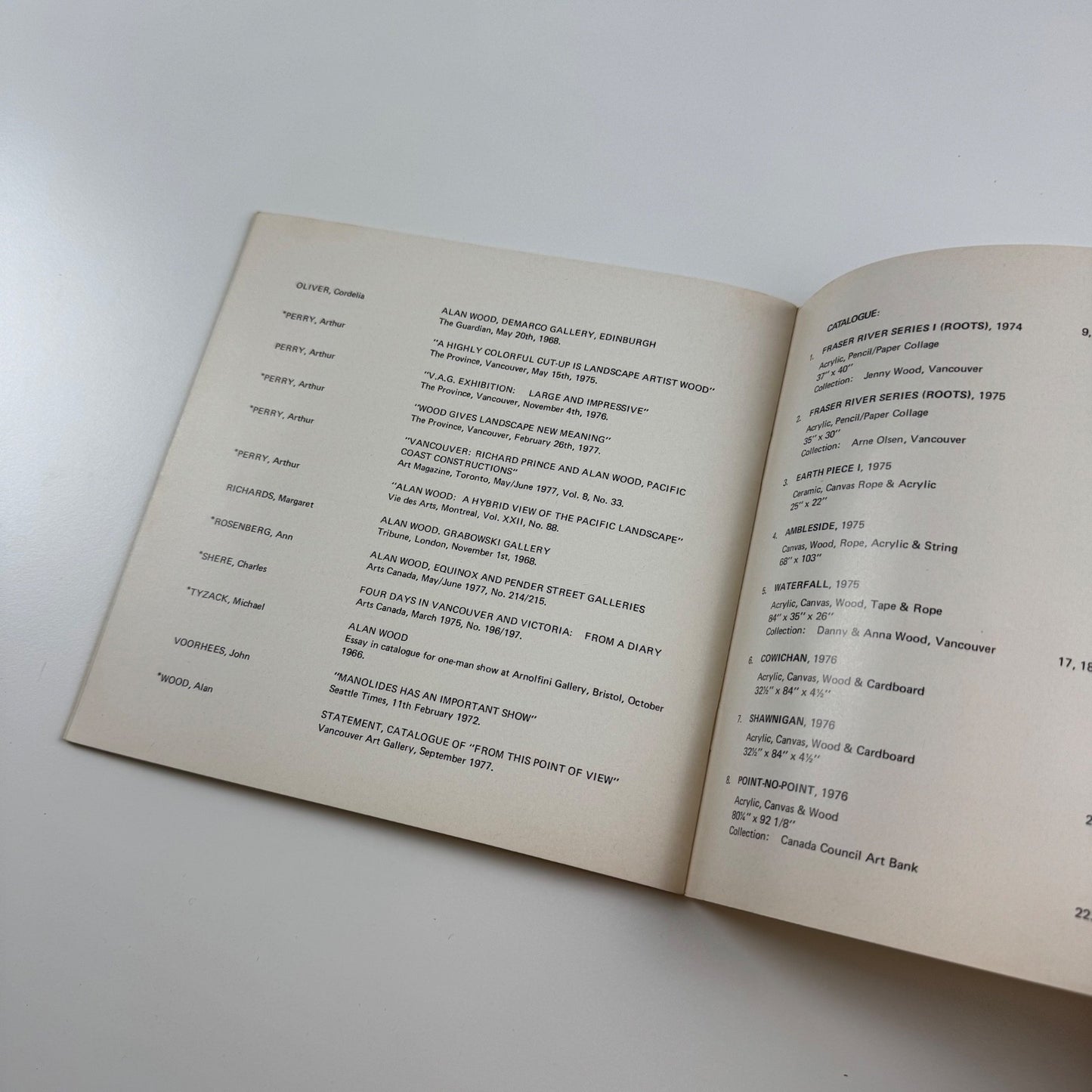 Alan Wood | Alberta College of Art Gallery, 1977 introduction by Arthur Perry