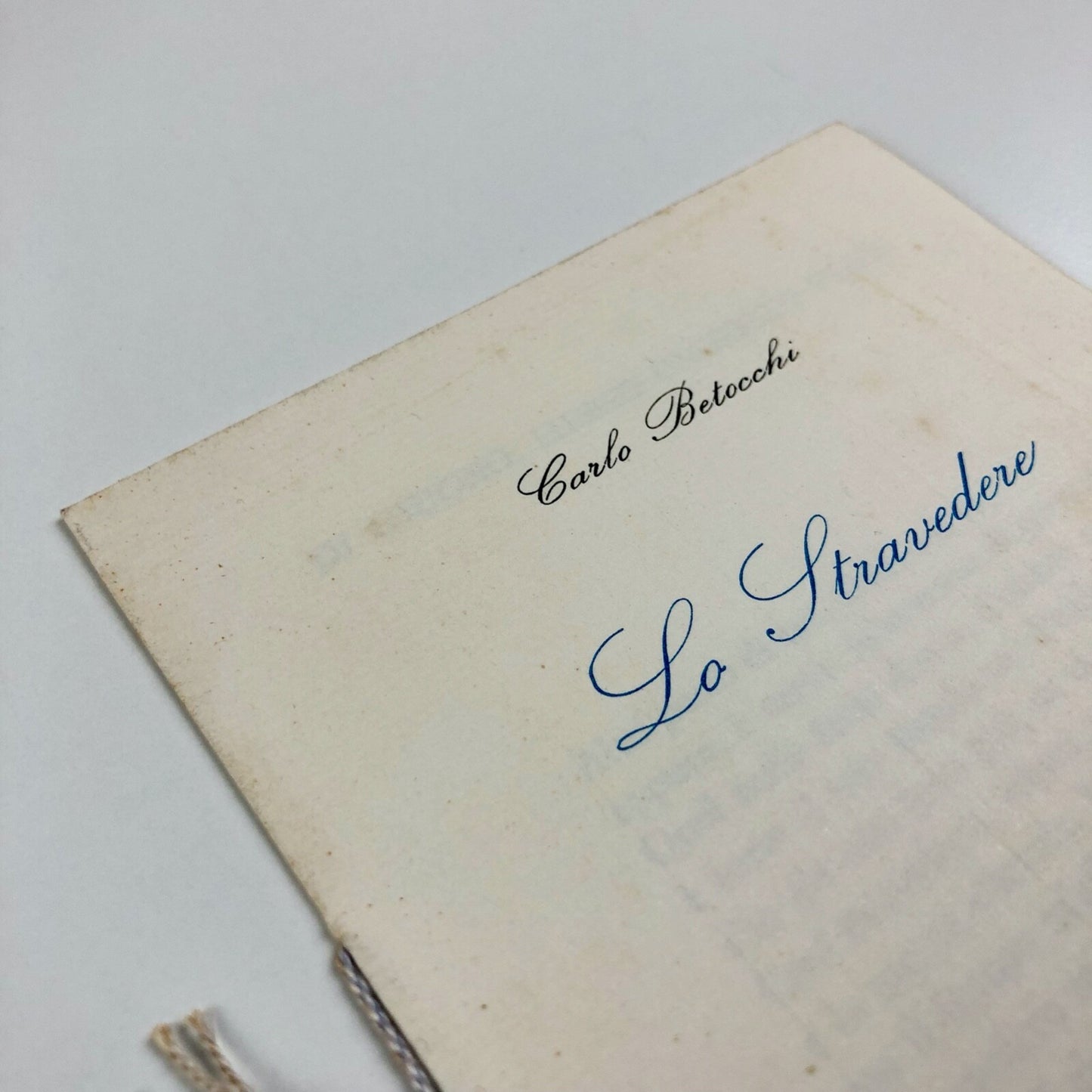 Lo Stravedere by Carlo Betocchi | Edited by Bino Rebellato / Padua, 1970