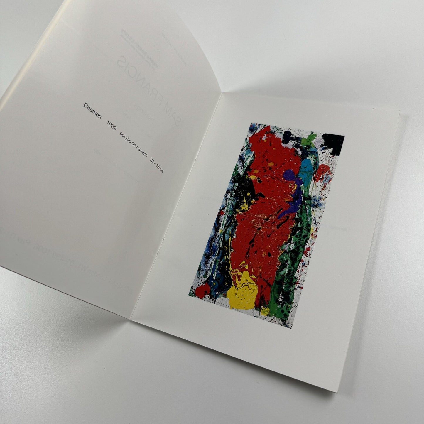Sam Francis. Paintings | Knoedler Gallery London | Nov-Dec 1989 catalogue