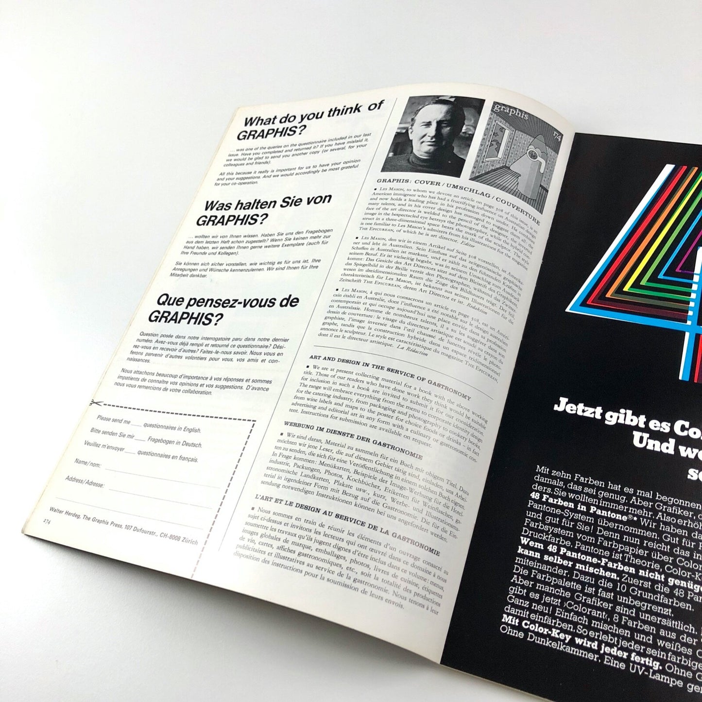 Graphis journal No 174 Vol 30 1974/75. Graphis Press Corp