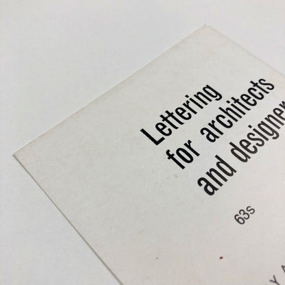 Ephemera: Promotional flyer/order form for Lettering for architects and designers by Milner Gray and Ronald Armstrong, 1962