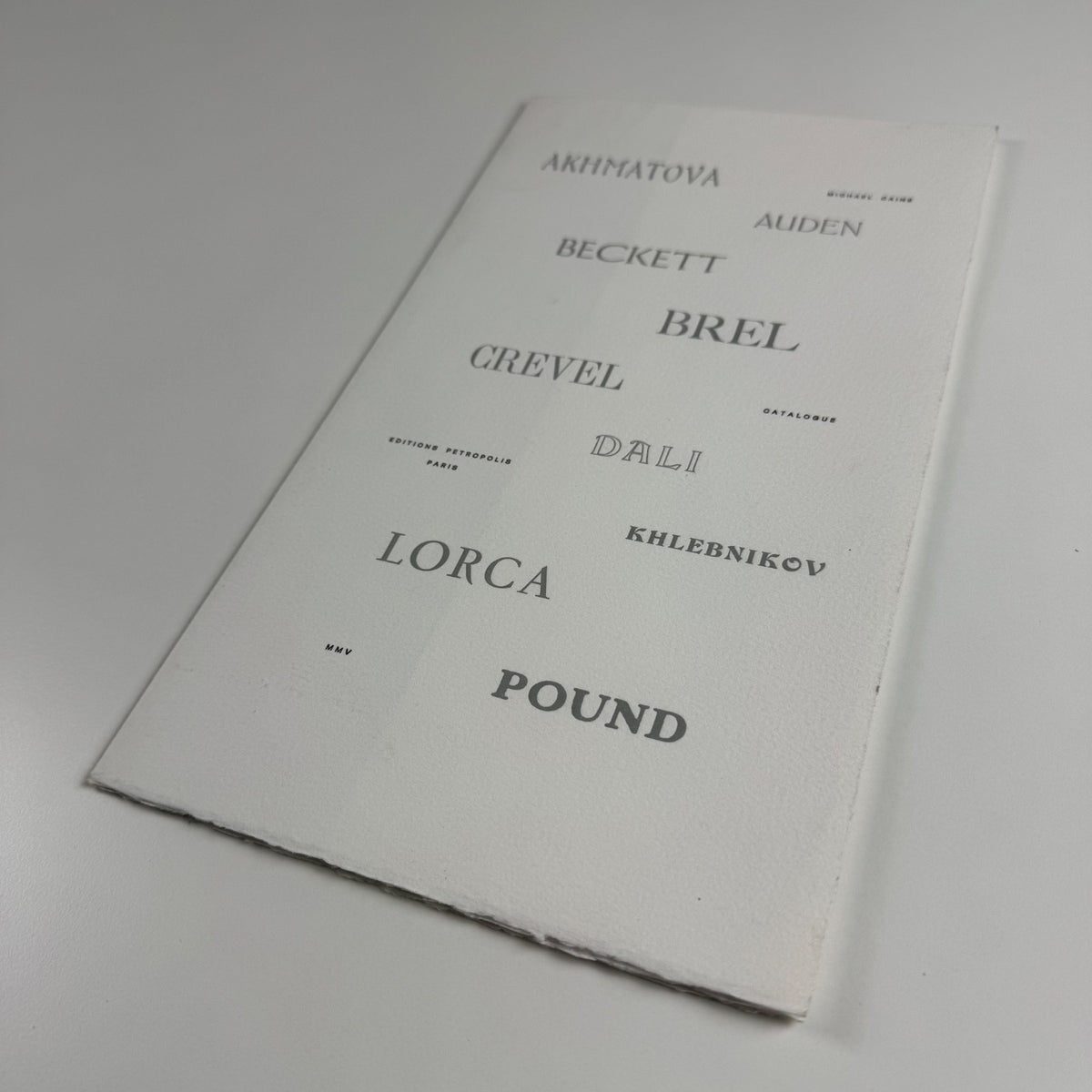 Editions Petropolis Michael Caine, Paris Artists Books in French and English 1989-2002 | Copy number 7/86 5 Nov 2005