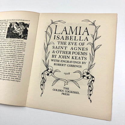 The Golden Cockerel Press – leaflet article printed for The Colophon, July 1931 | Engravings by Robert Gibbings