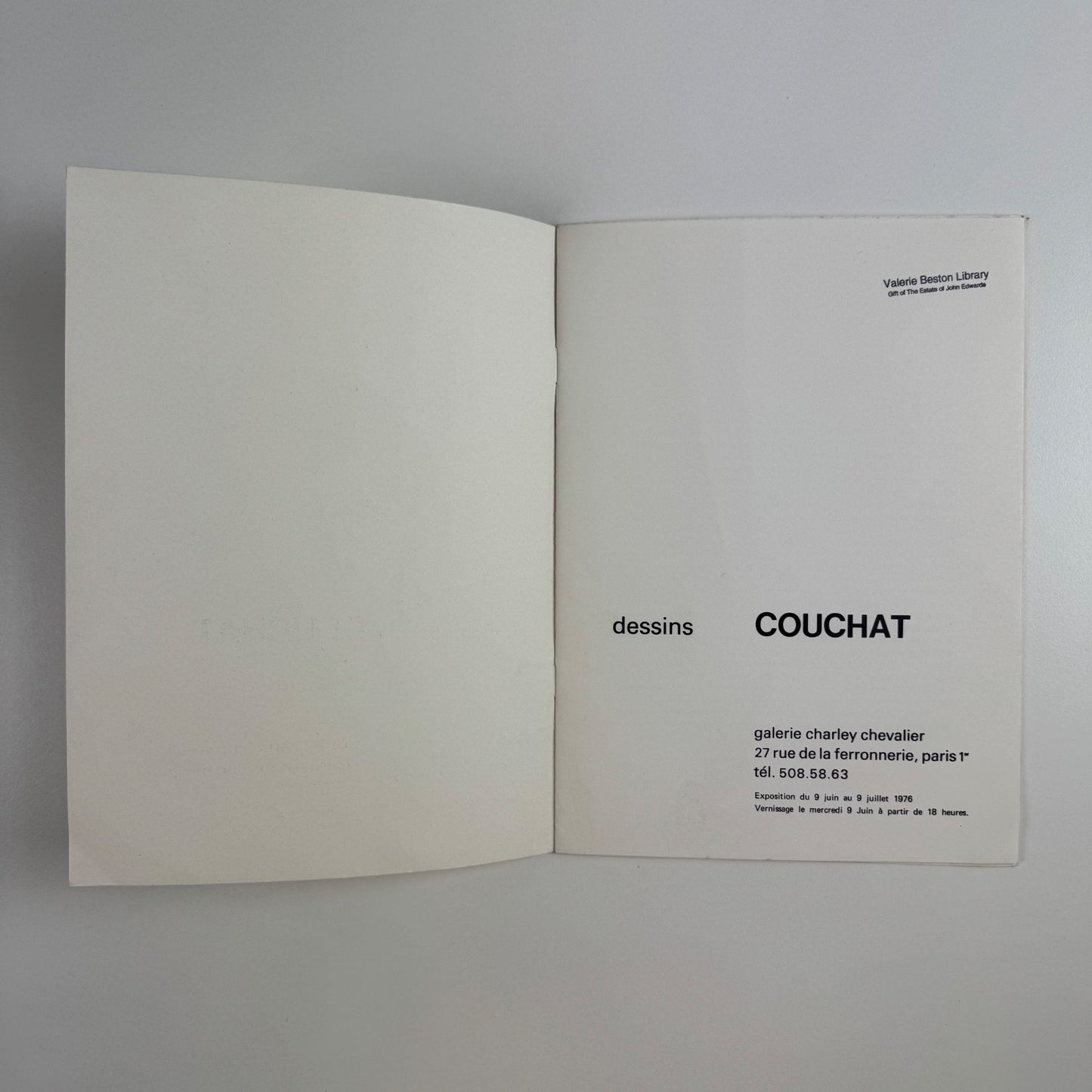 Dessins [Michel] Couchat | Galerie Charley Chevalier, Paris, 1979