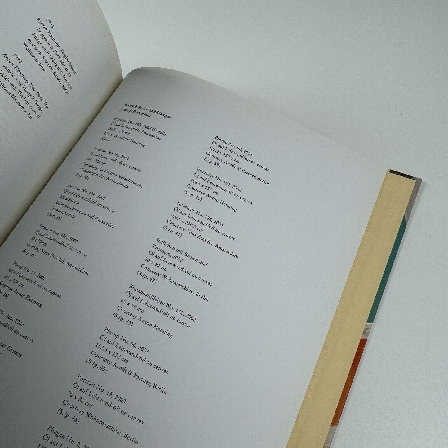Anton Henning. Ziemlich schöne Malereien | Museum of Art, Lucerne | Exhibition catalogue, 2003
