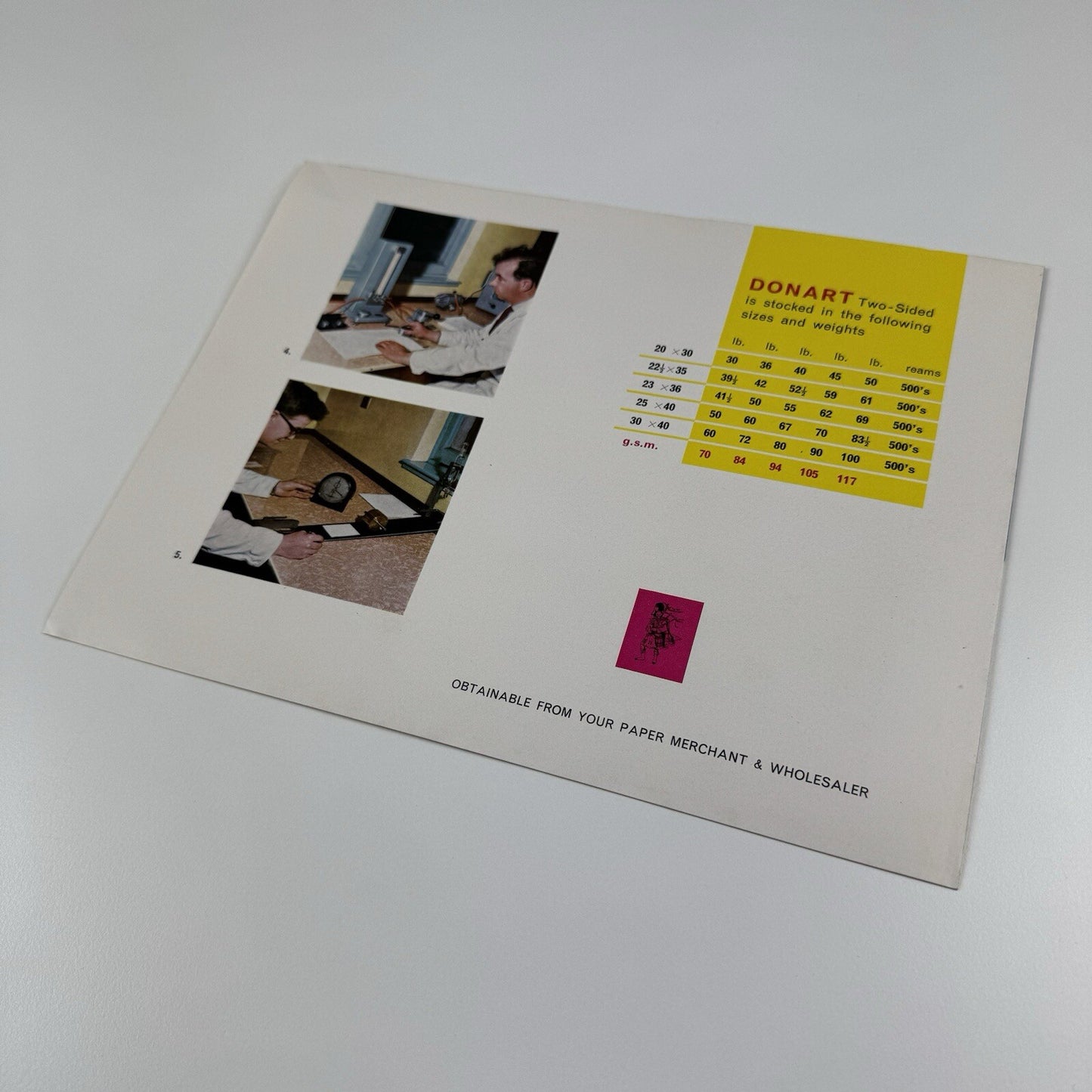 Promotional leaflet for Donart letterpress coated paper | Keliher, Hudson & Kearn