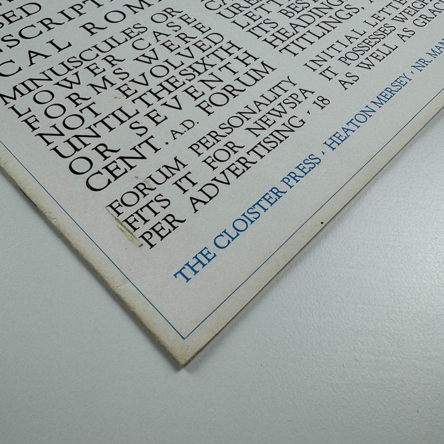 The Cloister Press Heaton Mersey near Manchester | Catalogue of the Collection in The Manchester University Library by Ian Rogerson | Second edition 1993