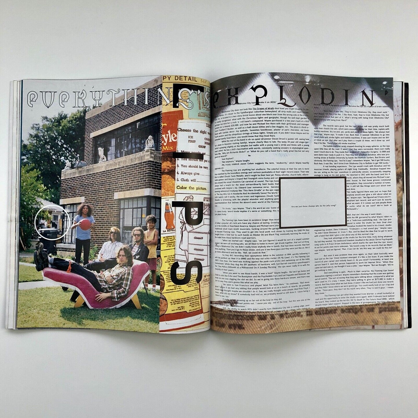 Raygun magazine | Issue 29 | Flaming Lips | Design by David Carson Sept 1995