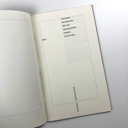 Grundsetzliches Schrift und Werkzeug heft 1 Pentagram | Philipp Luidl 1982
