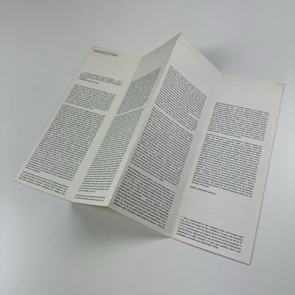 Folding card guide for E.McKnight Kauffer: Poster Art 1915-1940 travelling exhibition organised by V&A Circulation Dept 1973