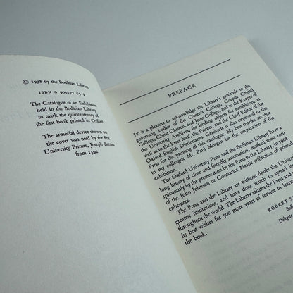 Printing and Publishing at Oxford: the Growth of a Learned Press 1478-1978