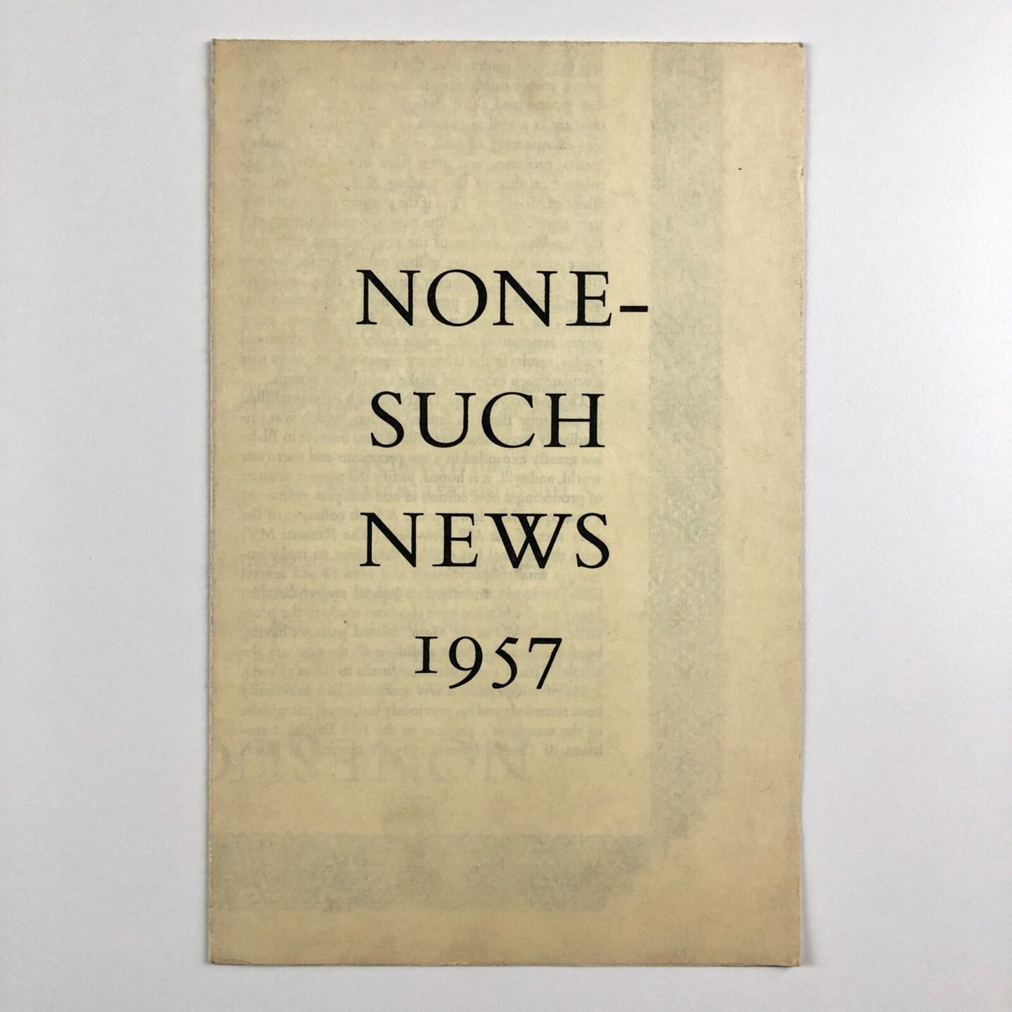 Nonesuch News 1957 | The Nonesuch Press – fold out leaflet