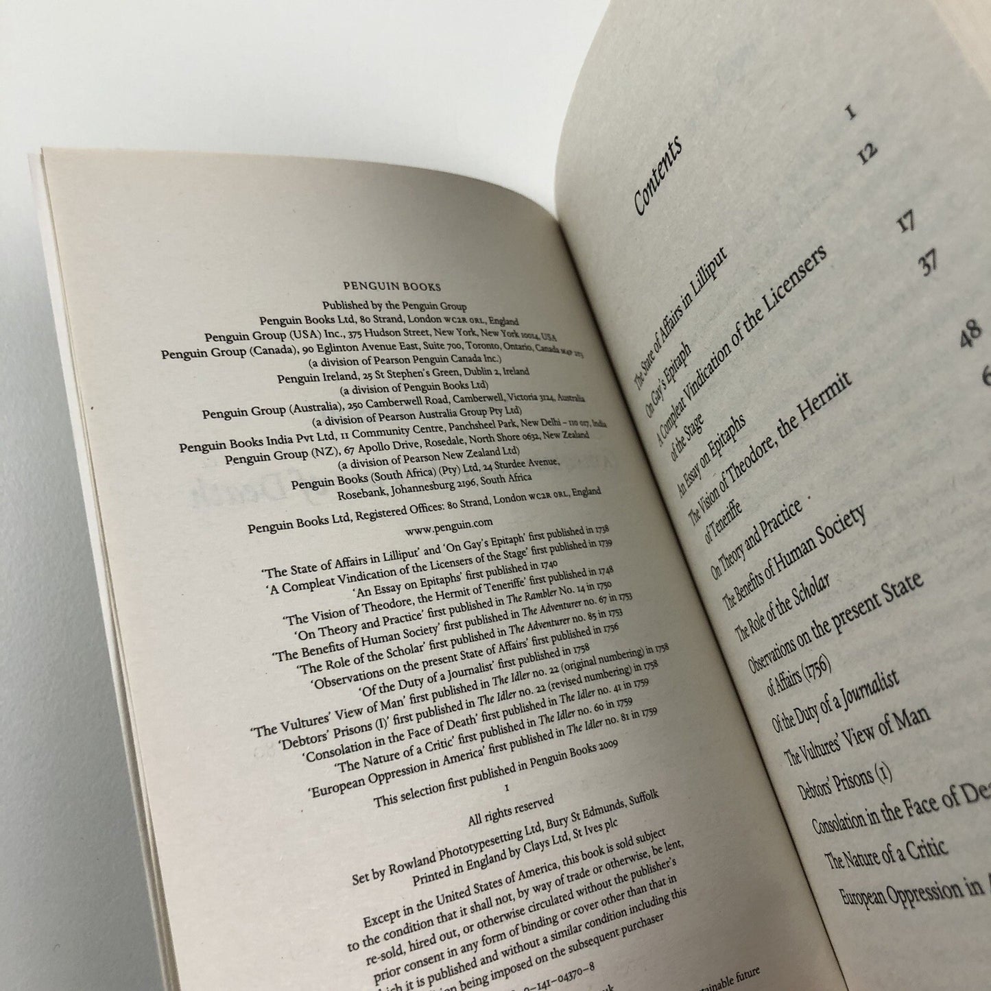 Consolation in the Face of Death by Samuel Johnson | Penguin Books – Great Ideas series, 2009