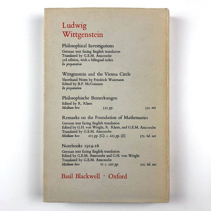 Zettel by Ludwig Wittgenstein | Translated by G.E.M. Anscombe | 1967