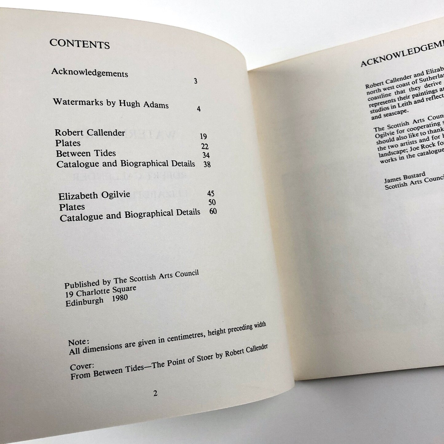 Watermarks: Robert Callender, and Elizabeth Ogilvie | Scottish Arts Council, 1980