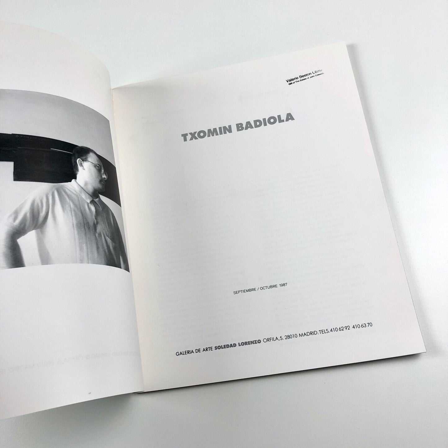 Txomin Badiola | Galeria De Arte Soledad Lorenzo, Madrid exhibition catalogue, 1987