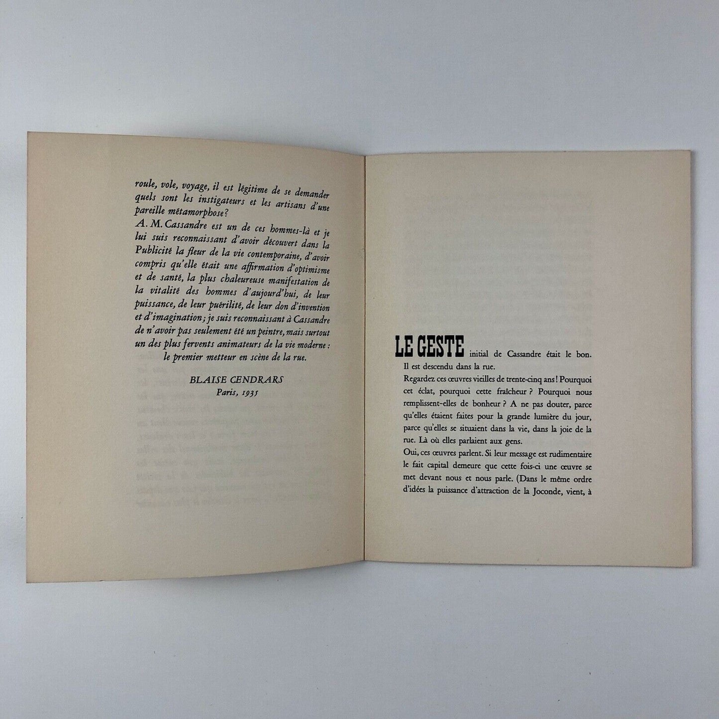 A.M. Cassandre peintre d'affiches Galerie Janine Hao June 1966