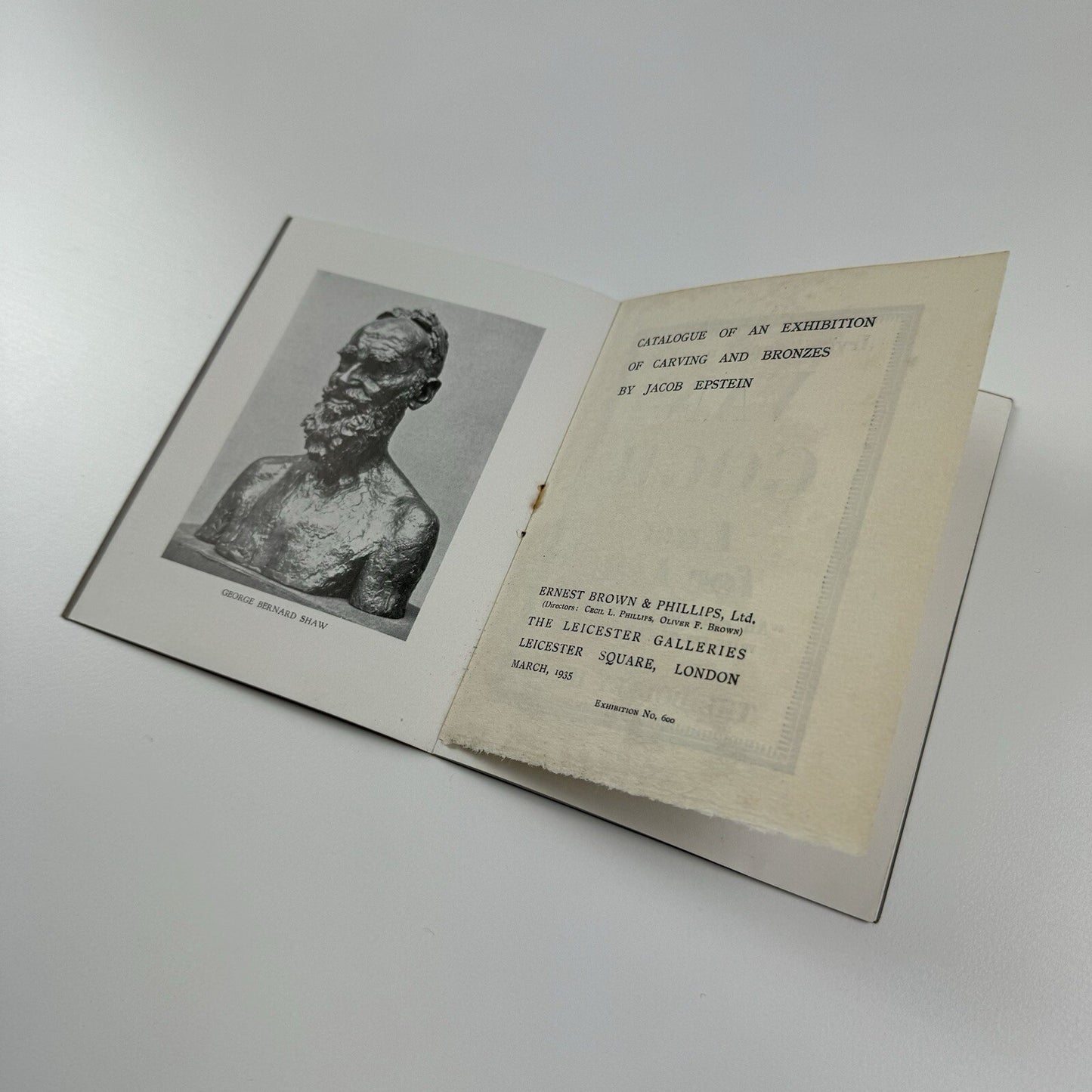 Jacob Epstein – Leicester Galleries | Ernest Brown & Phillips, March-April 1935
