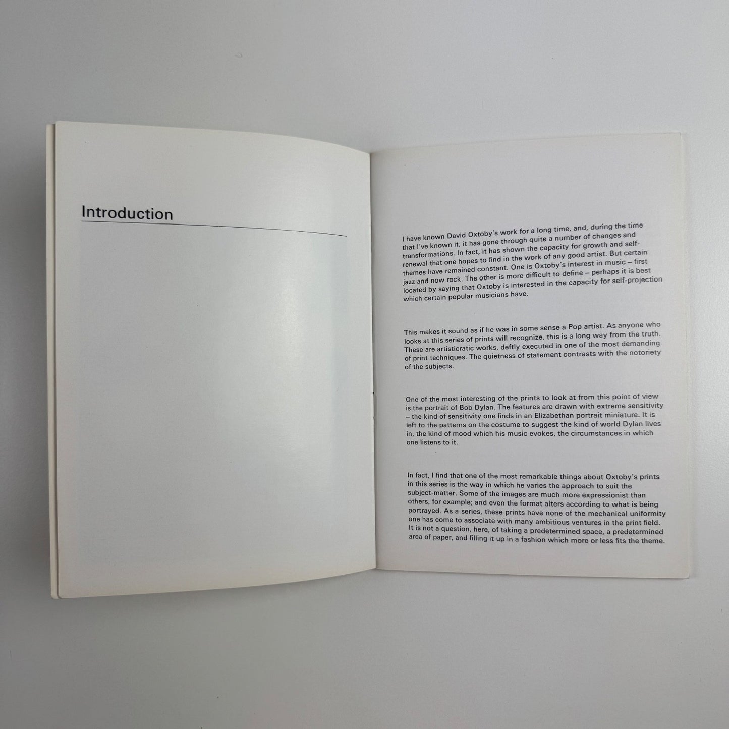 David Oxtoby | Alexander Postan Fine Art, London, 1974-75